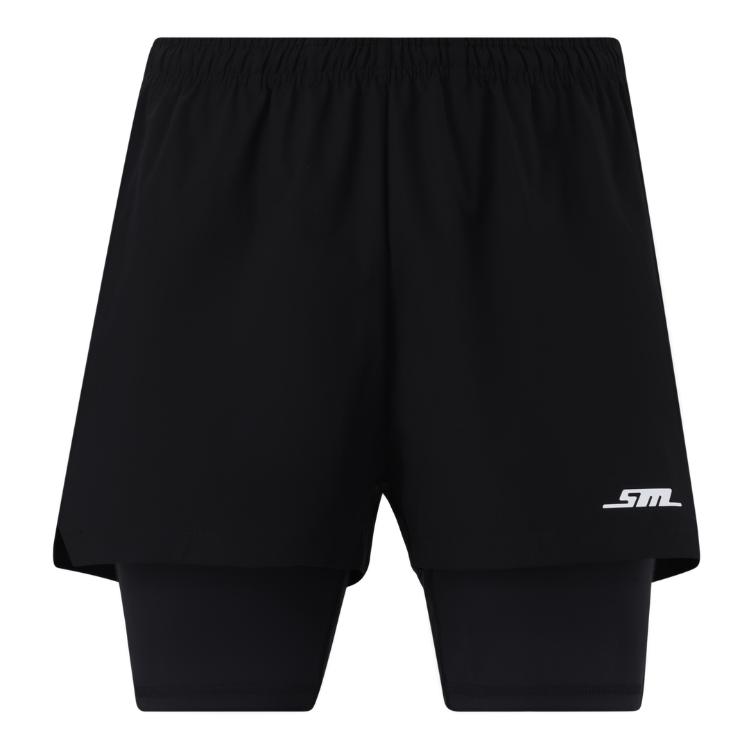 AMOS BLACK 2-IN-1 ACTIVE SHORTS