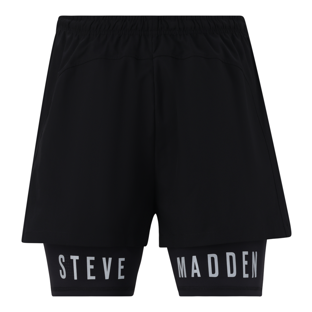 AMOS BLACK 2-IN-1 ACTIVE SHORTS
