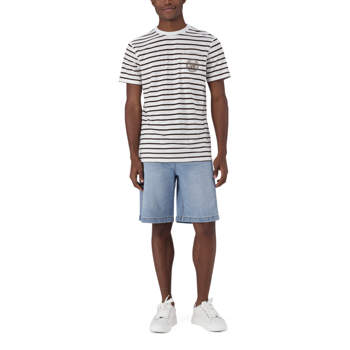 SCOTT MULTI STRIPE CREW NECK T-SHIRT