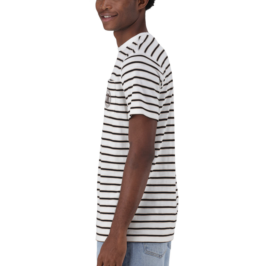 SCOTT MULTI STRIPE CREW NECK T-SHIRT