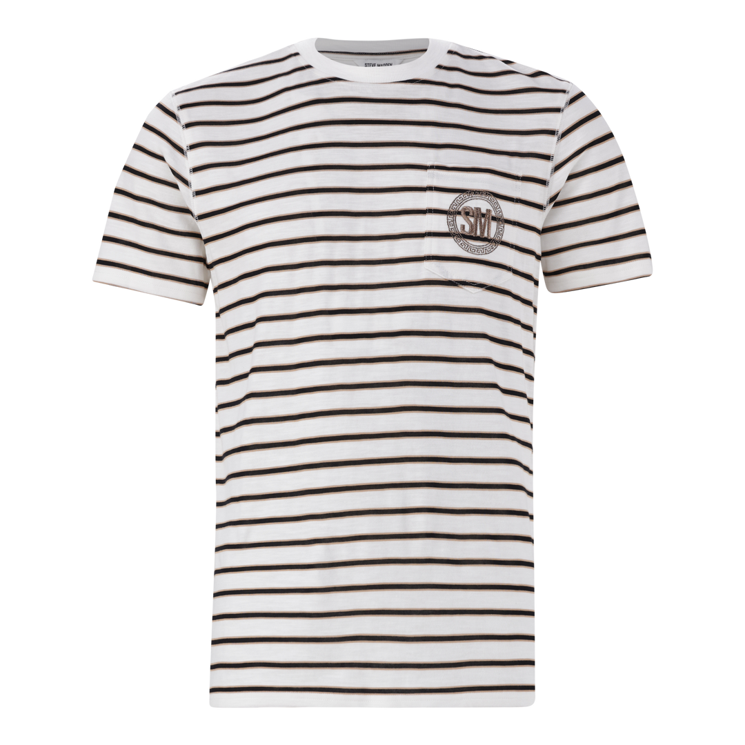 SCOTT MULTI STRIPE CREW NECK T-SHIRT