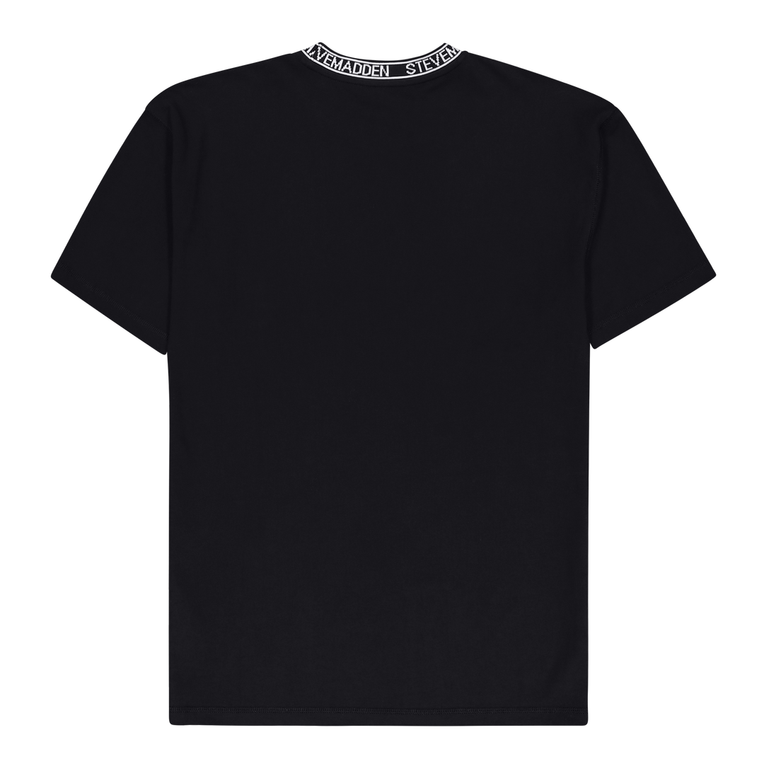 LANDON BLACK LOGO TRIMMED T-SHIRT