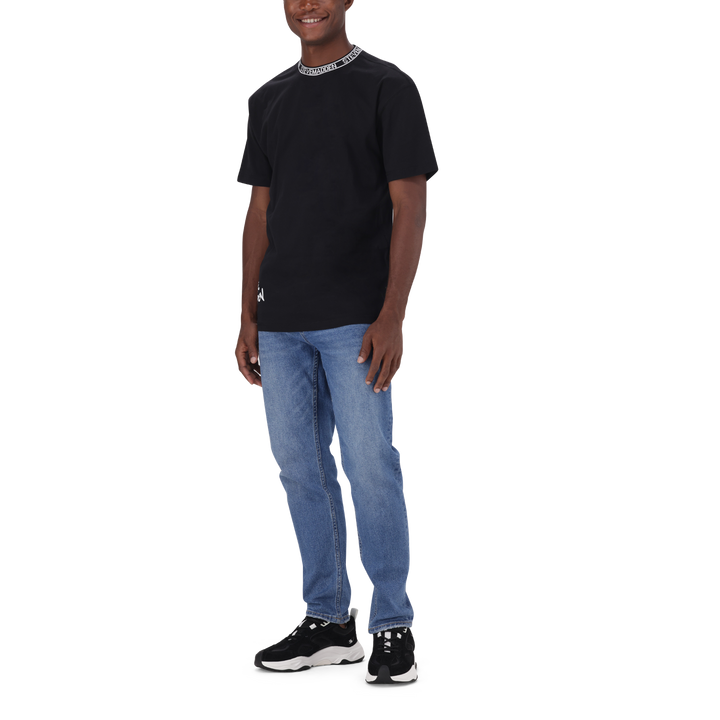 LANDON BLACK LOGO TRIMMED T-SHIRT