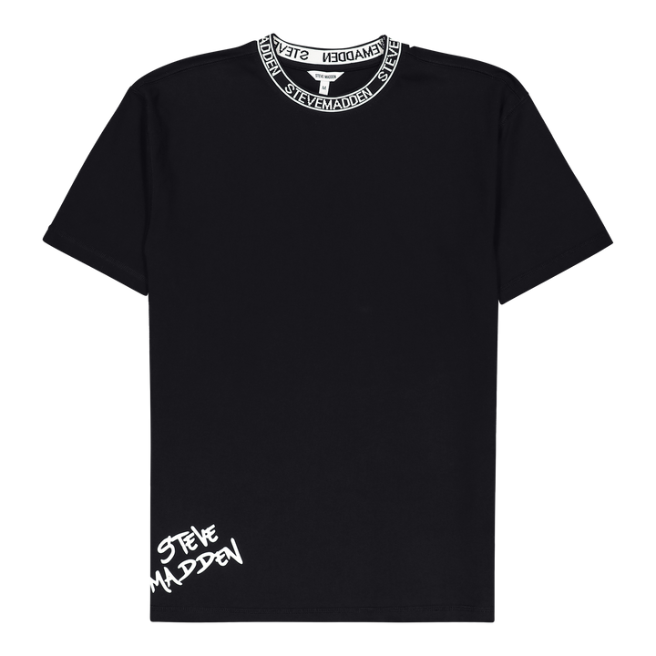 LANDON BLACK LOGO TRIMMED T-SHIRT