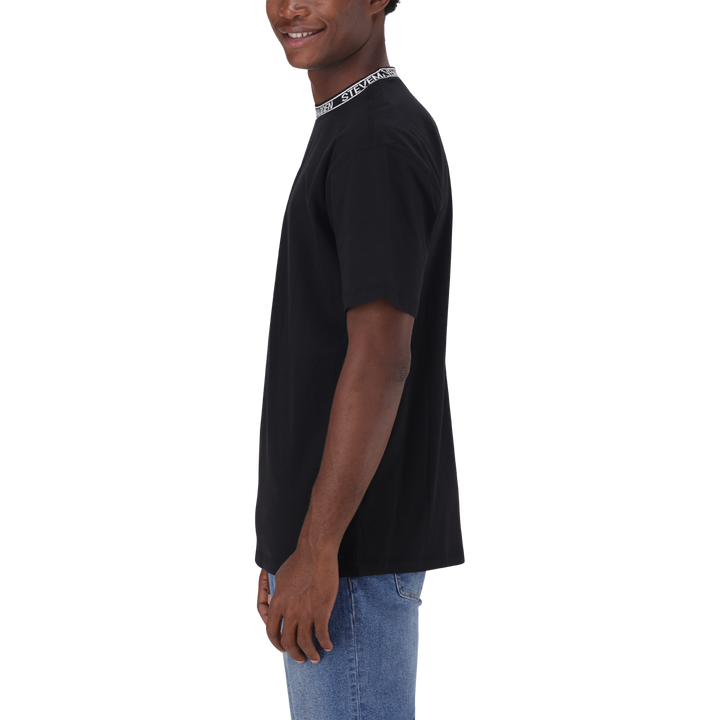 LANDON BLACK LOGO TRIMMED T-SHIRT