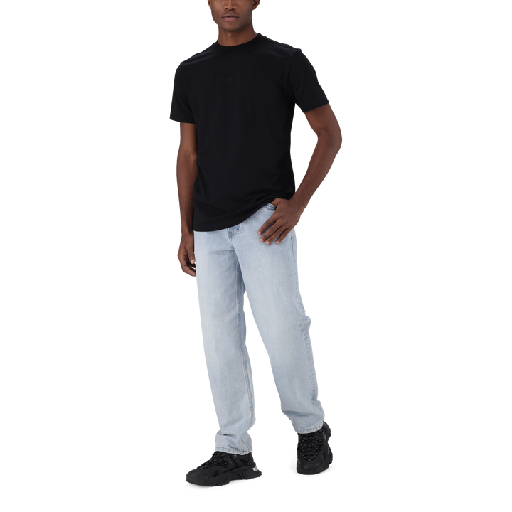JAX BLACK CREW NECK LOGO T-SHIRT