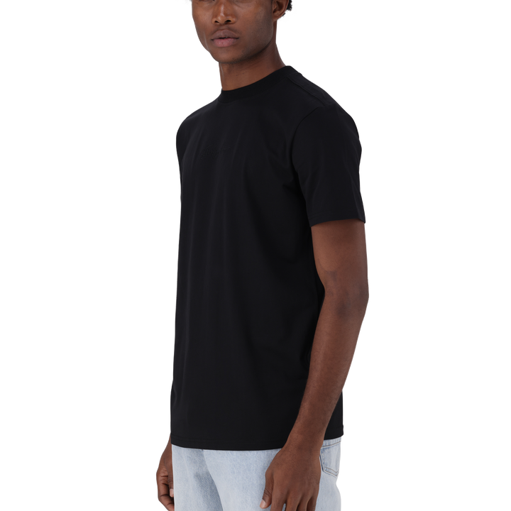JAX BLACK CREW NECK LOGO T-SHIRT