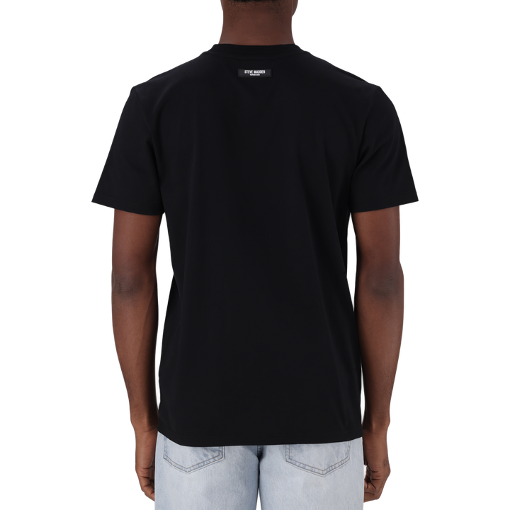 JAX BLACK CREW NECK LOGO T-SHIRT