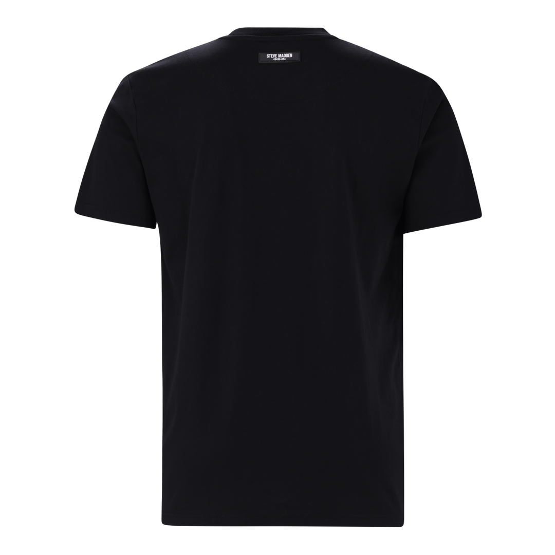 JAX BLACK CREW NECK LOGO T-SHIRT