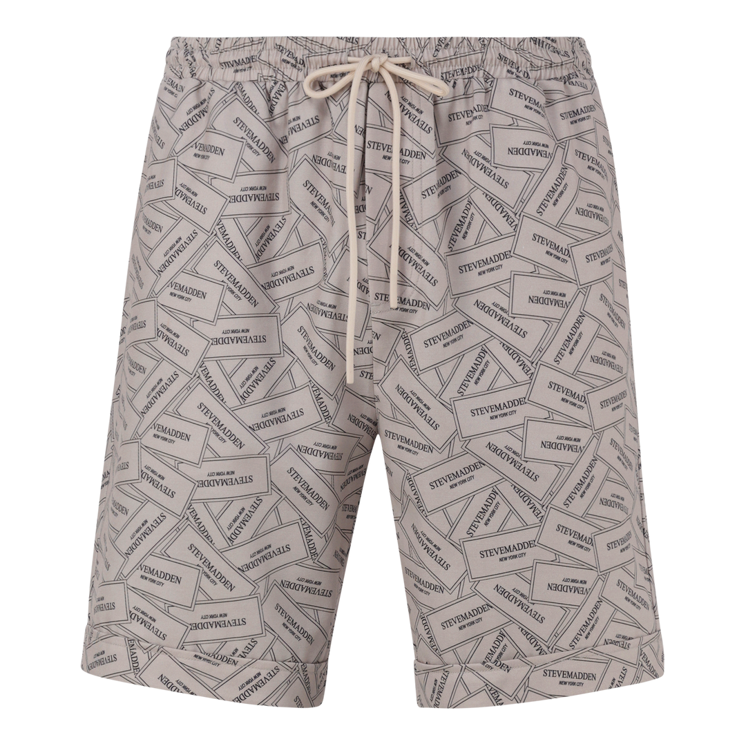 LEWIS KHAKI PRINTED SHORTS
