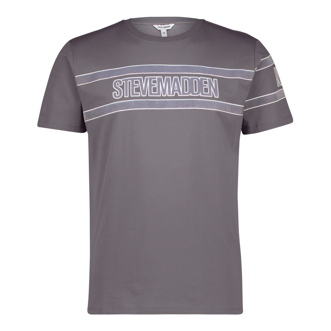 FINN GREY FLOCK CREW NECK T-SHIRT