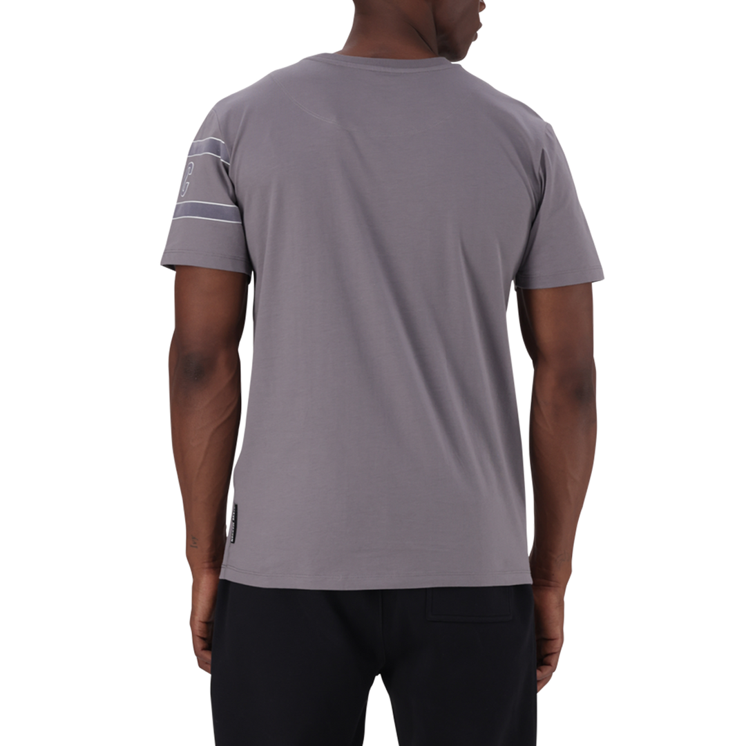 FINN GREY FLOCK CREW NECK T-SHIRT