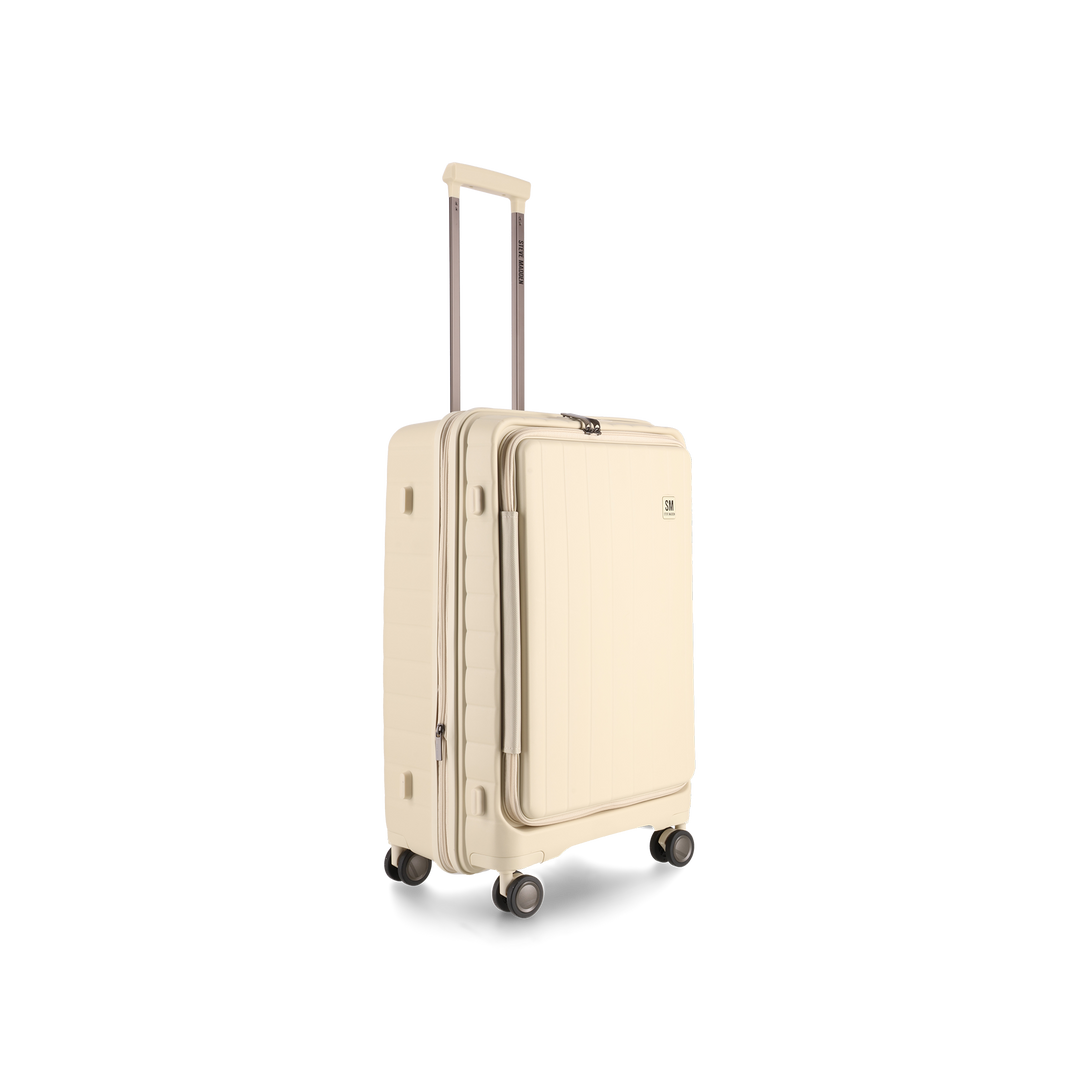 MANHATTAN JET SET CREAM LUGGAGE SET OF 3 TRAVEL CASES