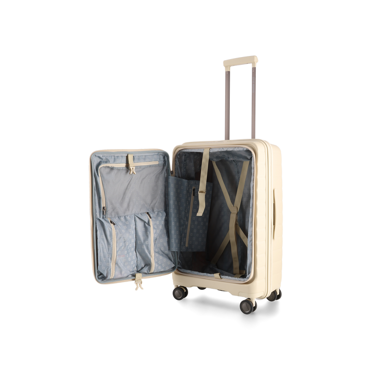 MANHATTAN JET SET CREAM LUGGAGE SET OF 3 TRAVEL CASES