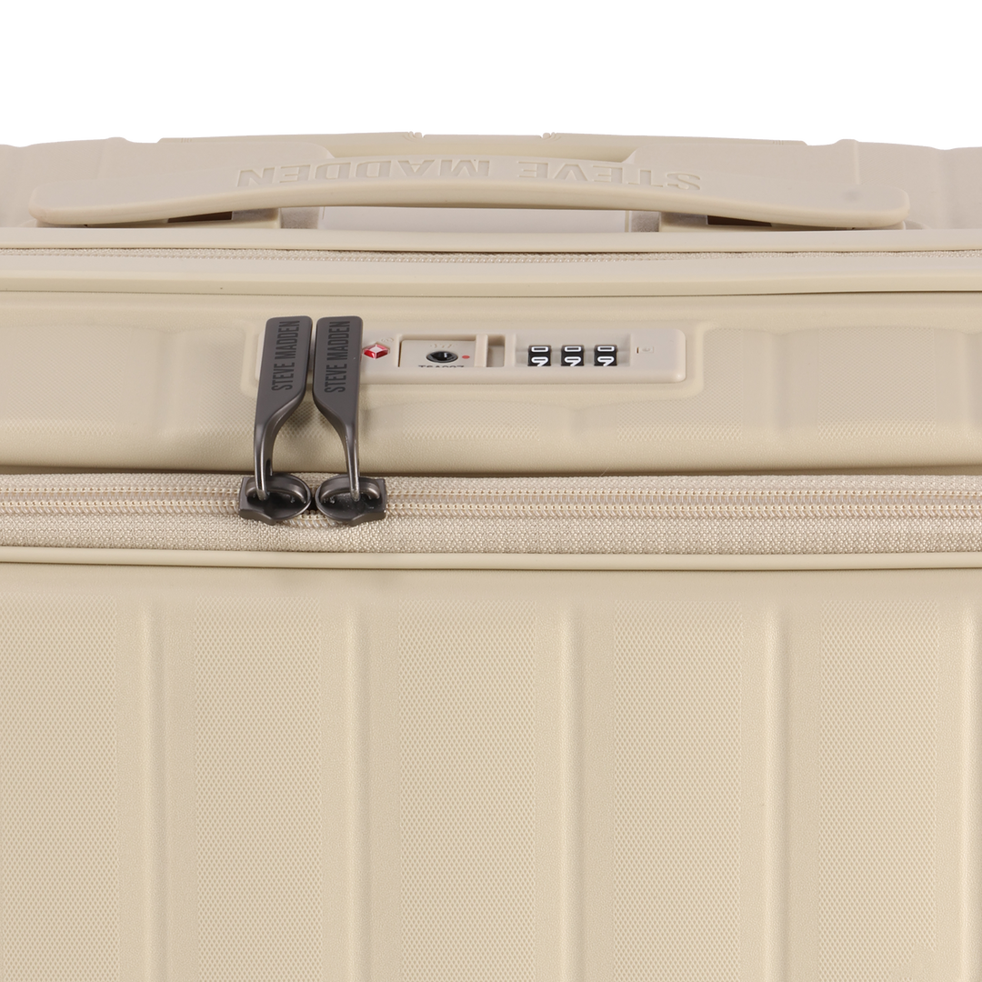 MANHATTAN JET SET CREAM LUGGAGE SET OF 3 TRAVEL CASES