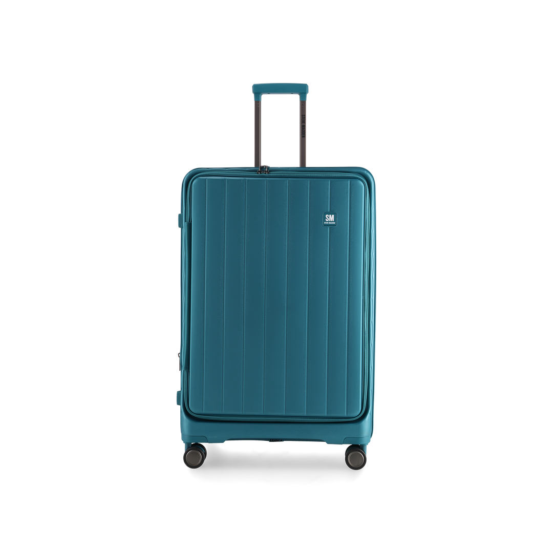 MANHATTAN JET SET TEAL BLUE LUGGAGE SET OF 3 TRAVEL CASES