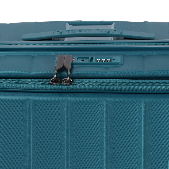MANHATTAN JET SET TEAL BLUE LUGGAGE SET OF 3 TRAVEL CASES