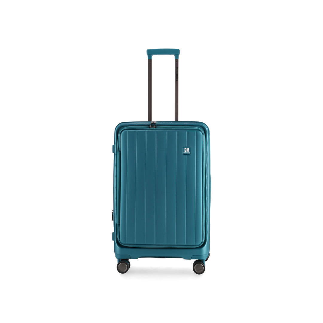 MANHATTAN JET SET TEAL BLUE LUGGAGE SET OF 3 TRAVEL CASES