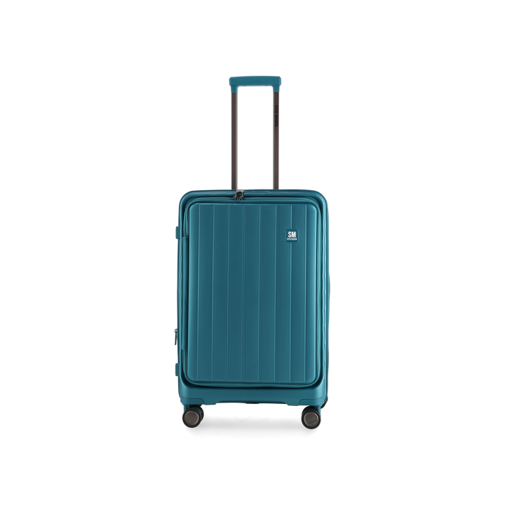 MANHATTAN JET SET TEAL BLUE LUGGAGE SET OF 3 TRAVEL CASES