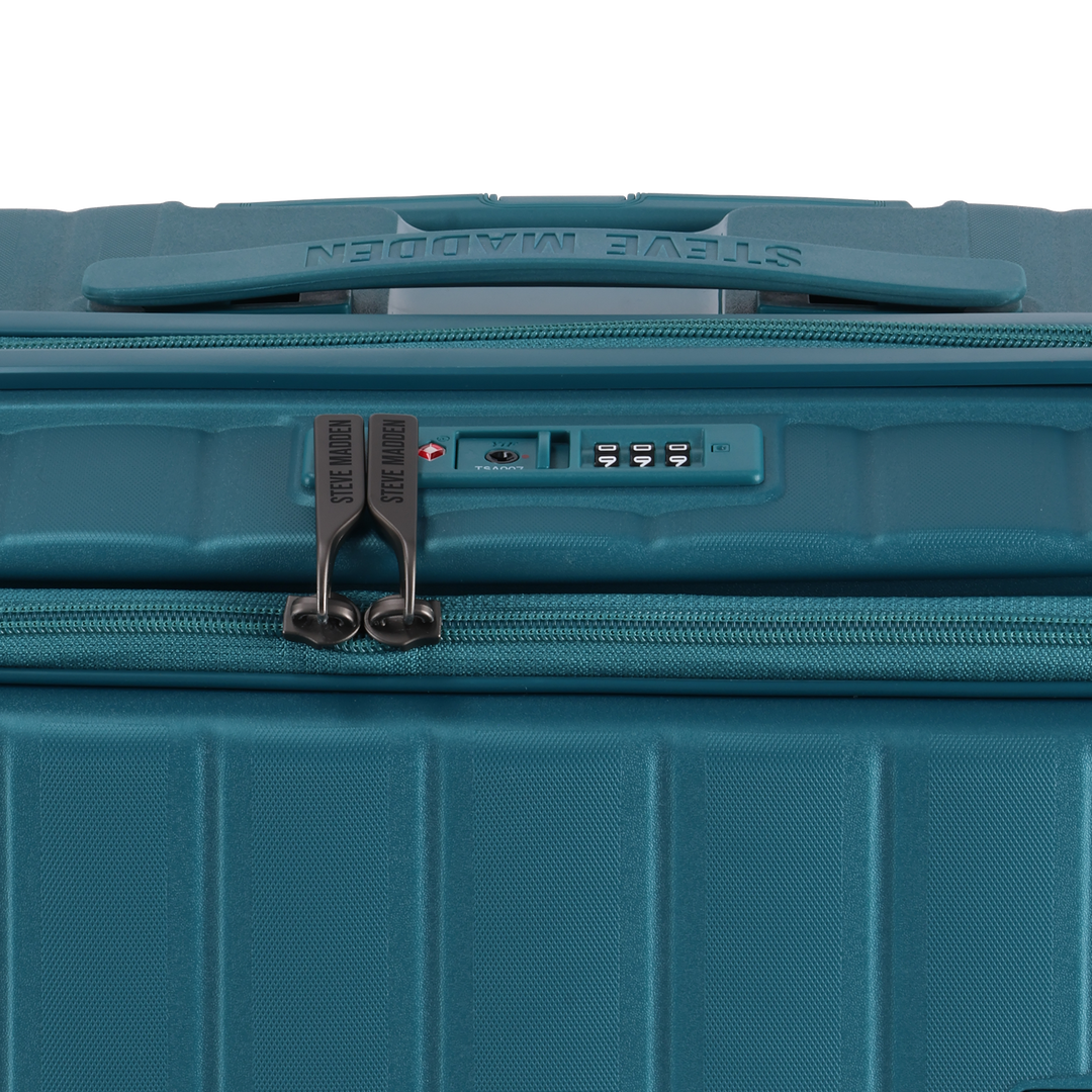 MANHATTAN JET SET TEAL BLUE LUGGAGE SET OF 3 TRAVEL CASES