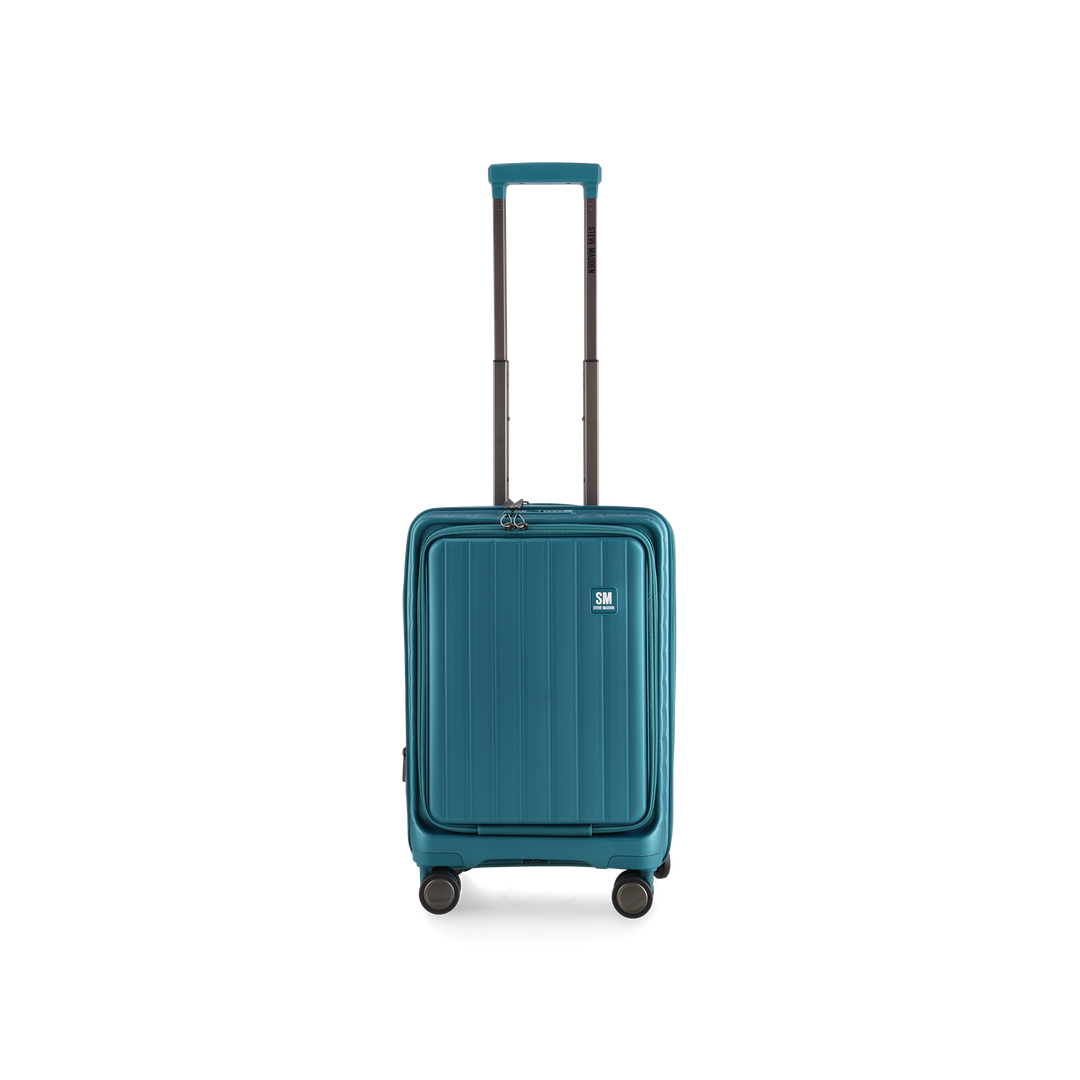 MANHATTAN JET SET TEAL BLUE LUGGAGE SET OF 3 TRAVEL CASES