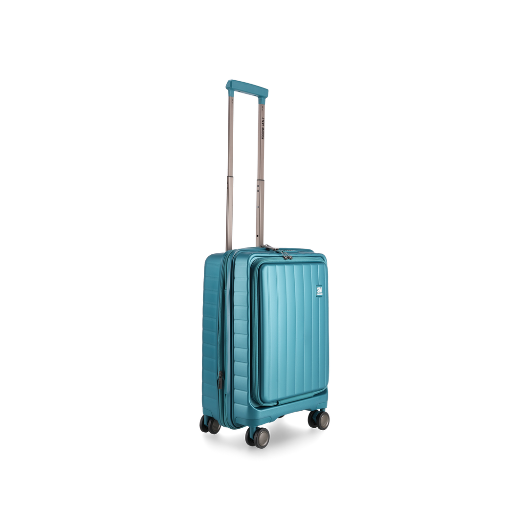 MANHATTAN JET SET TEAL BLUE LUGGAGE SET OF 3 TRAVEL CASES