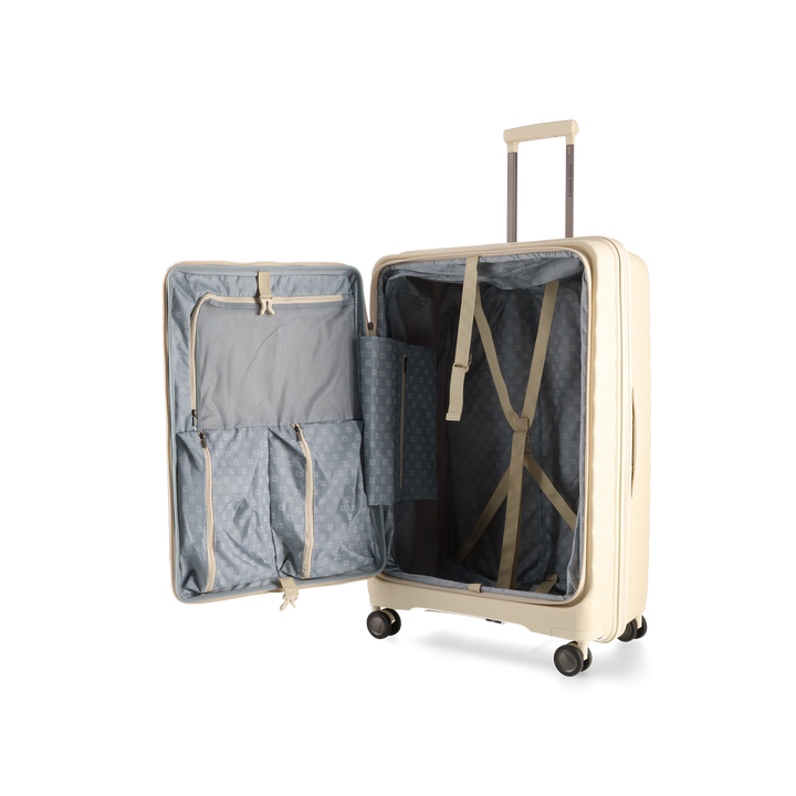 MANHATTAN JET SET CREAM LUGGAGE SET OF 3 TRAVEL CASES