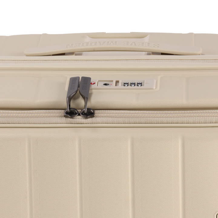 MANHATTAN JET SET CREAM LUGGAGE SET OF 3 TRAVEL CASES