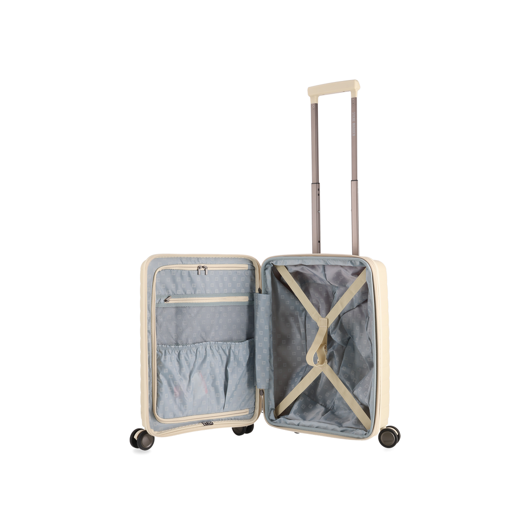 MANHATTAN JET SET CREAM LUGGAGE SET OF 3 TRAVEL CASES