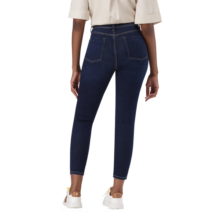 ZOE DARK BLUE CONTOUR CURVY DARK WASH SKINNY