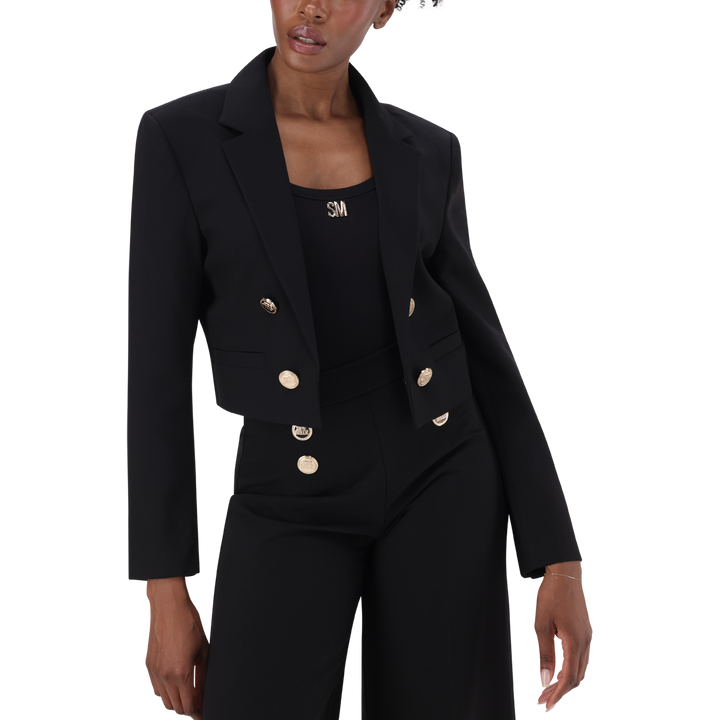 KAYLA BLACK CROPPED BLAZER