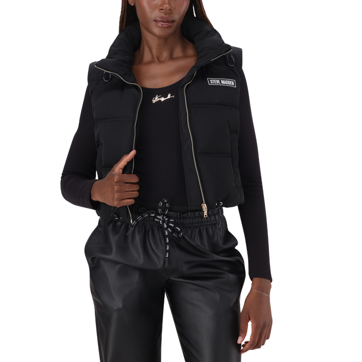 REBECCA BLACK PADDED GILLET