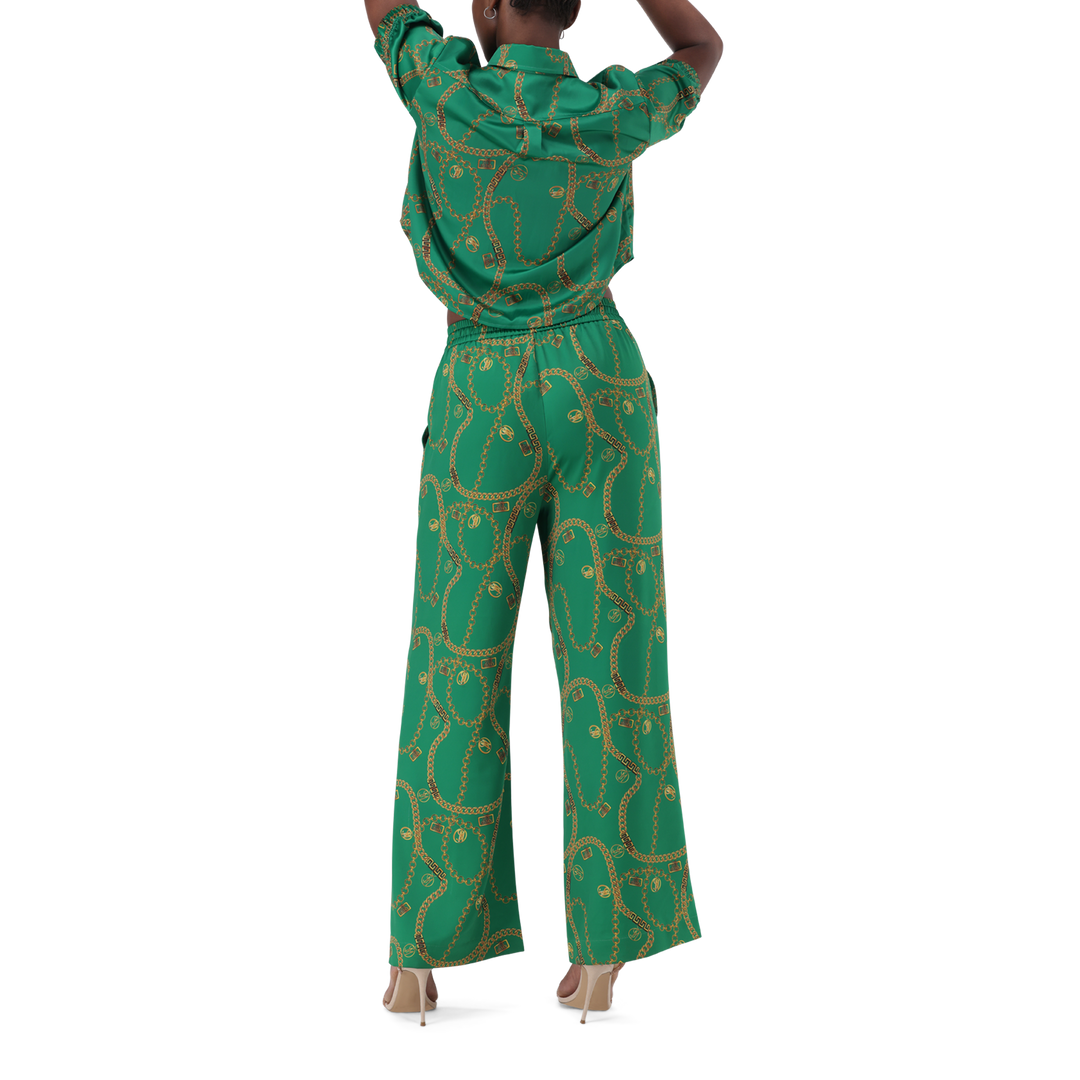 WENDY GREEN WIDE LEG PANT