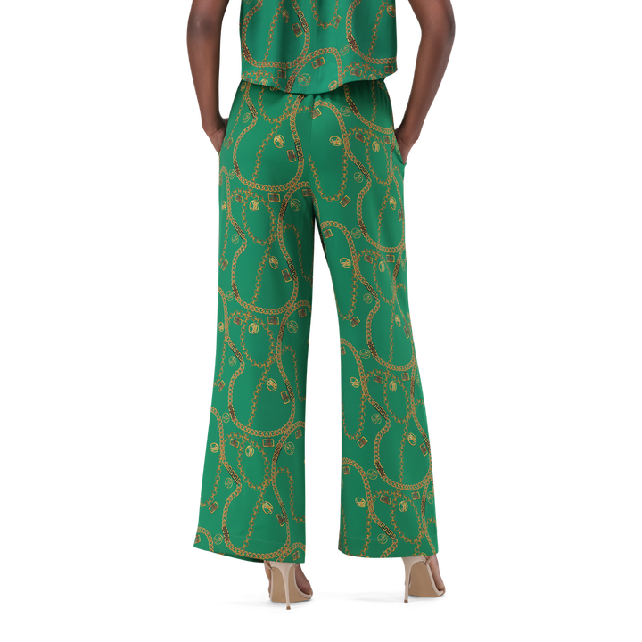WENDY GREEN WIDE LEG PANT