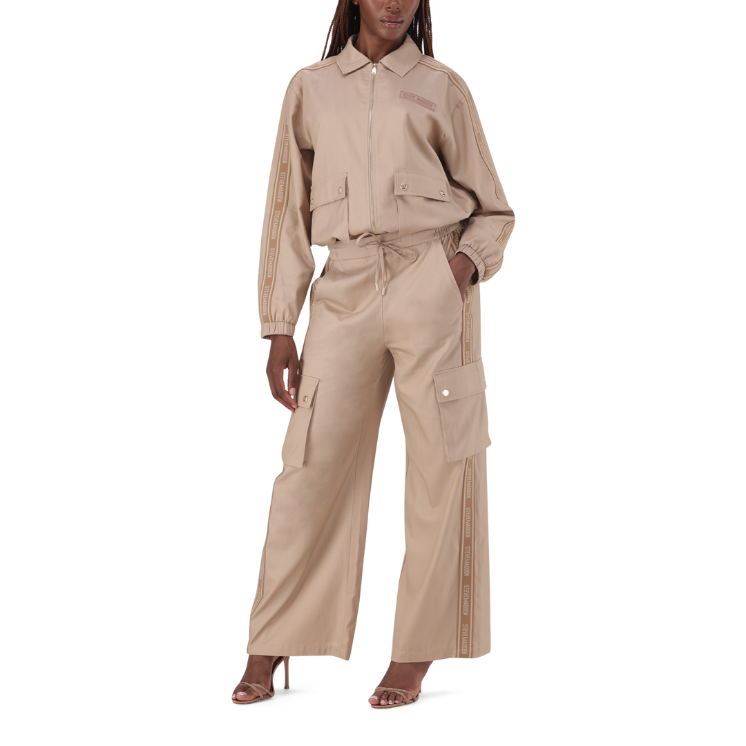 EMILIA CARAMEL WIDELEG CARGO PANT