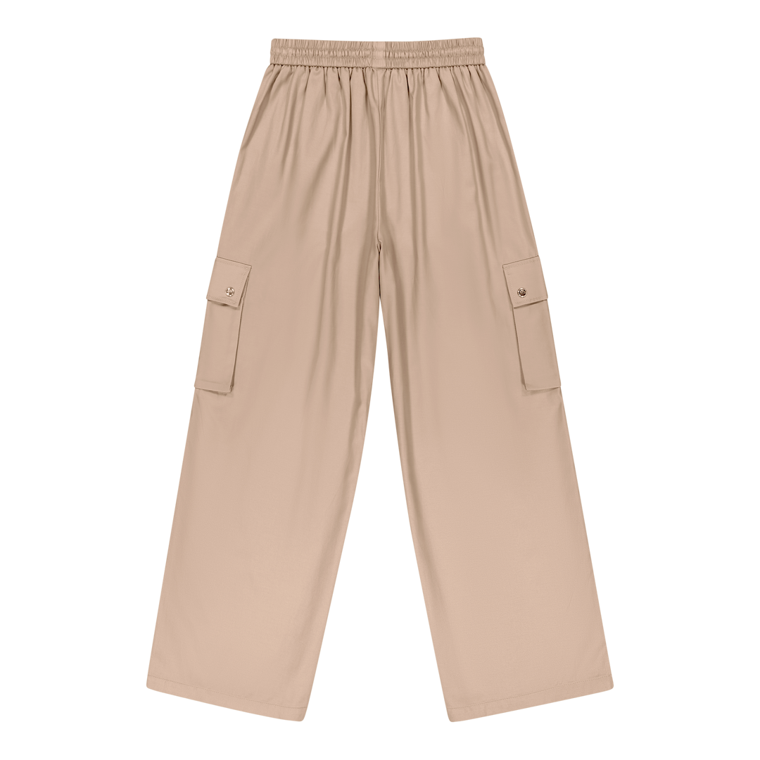 EMILIA CARAMEL WIDELEG CARGO PANT
