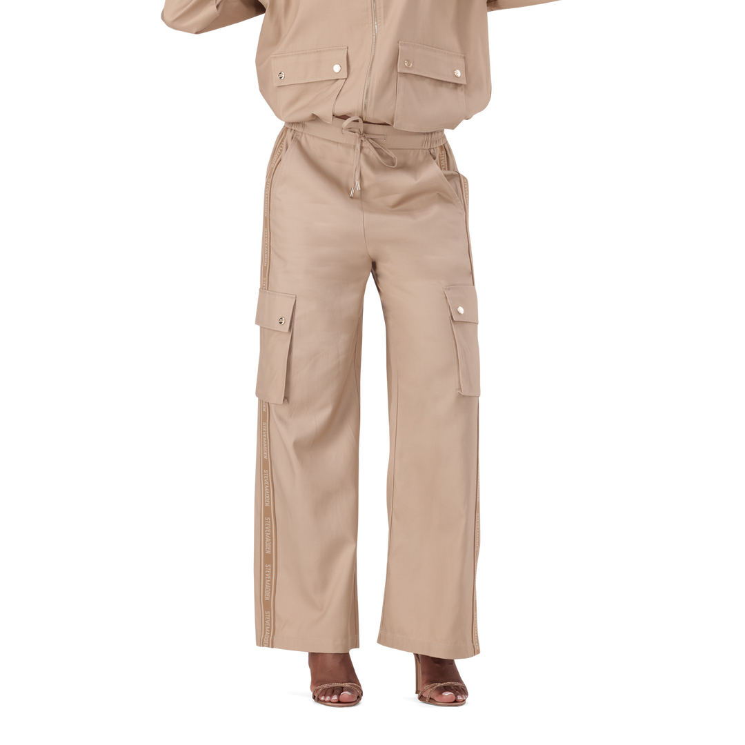 EMILIA CARAMEL WIDELEG CARGO PANT