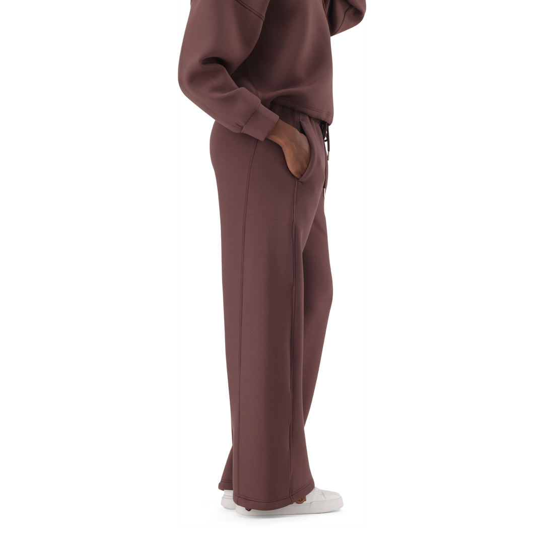 TIFFANY BROWN/CHOCOLATE WIDELEG SCUBA JOGGER