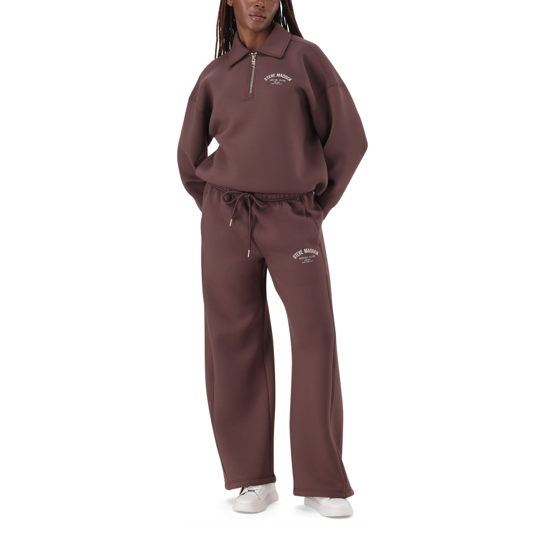 TIFFANY BROWN/CHOCOLATE WIDELEG SCUBA JOGGER