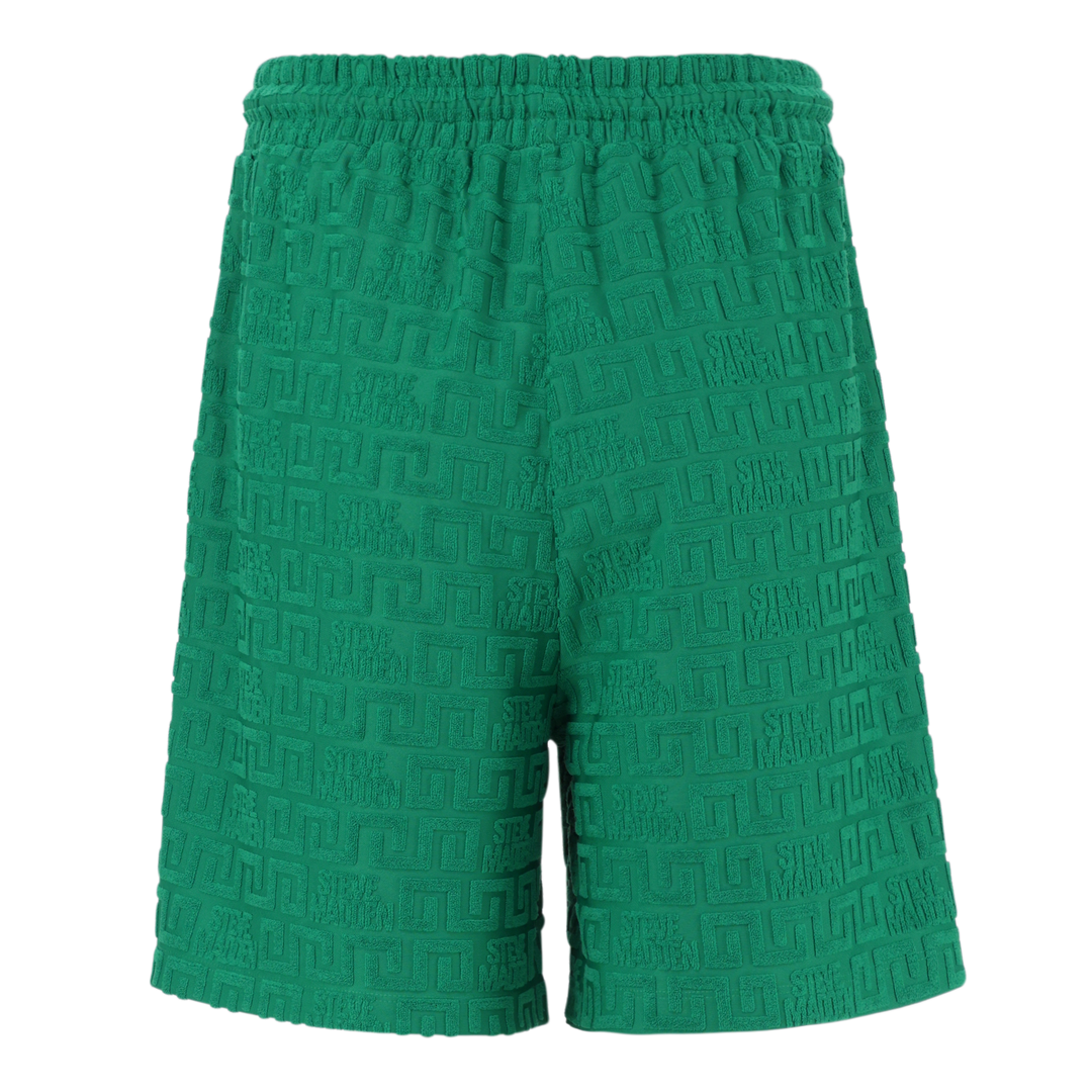 BELLA EMERALD EMBOSSED LOGO JOGGER SHORTS