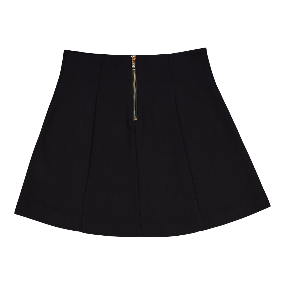 LISA BLACK SHORT SKIRT WITH BUTTONS