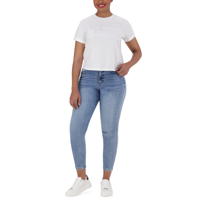 KITTY BOXY LOGO TEE WHITE