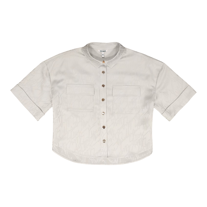 AISHA CREAM JACQUARD SATIN SHIRT