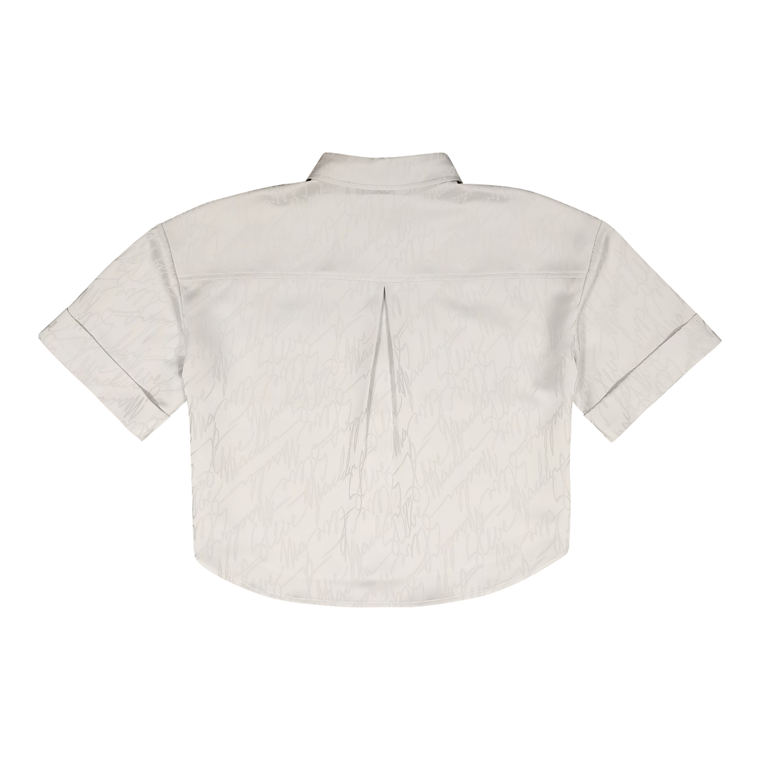 AISHA CREAM JACQUARD SATIN SHIRT