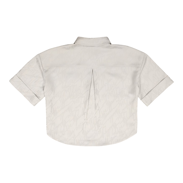 AISHA CREAM JACQUARD SATIN SHIRT