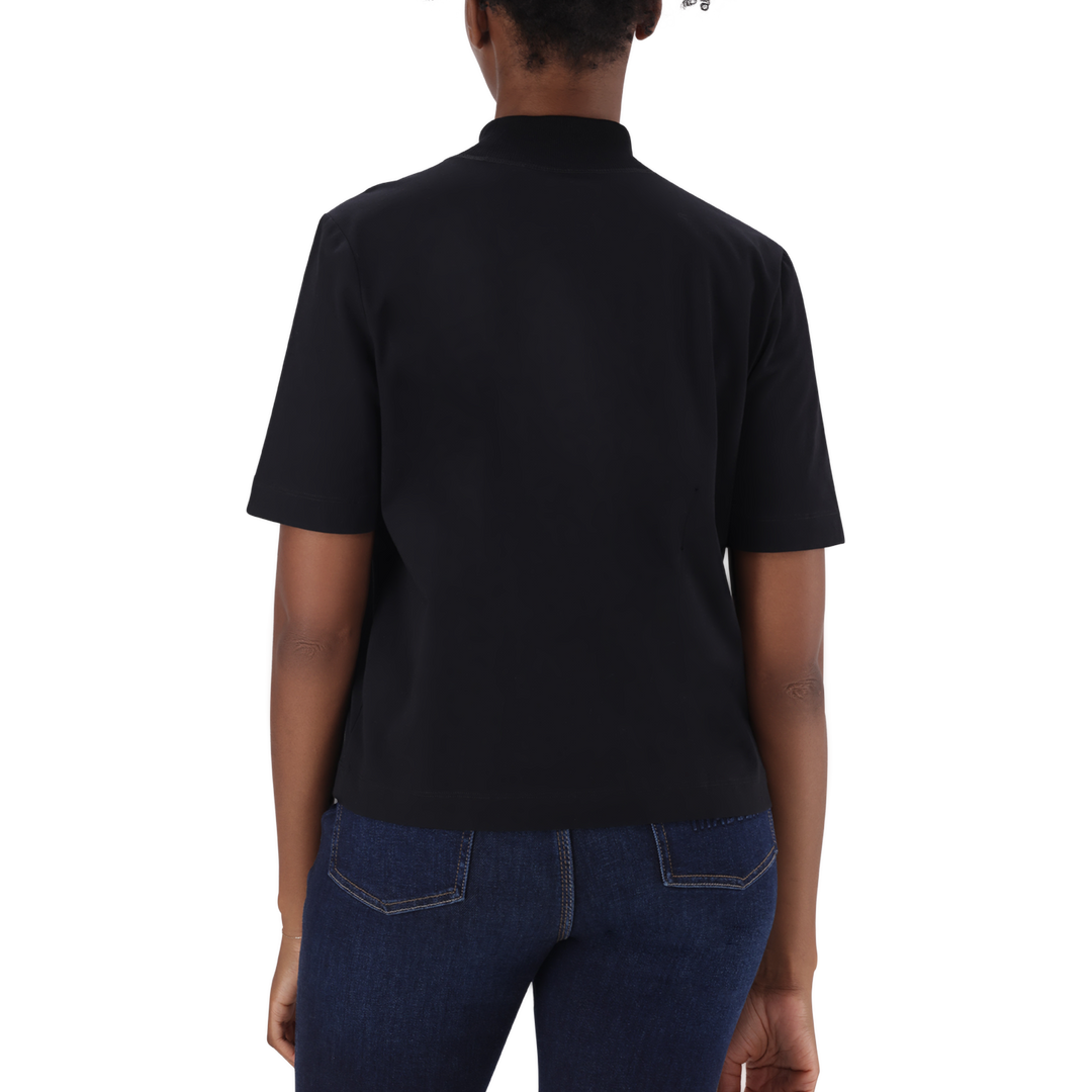KELLY BLACK HIGH NECK T-SHIRT