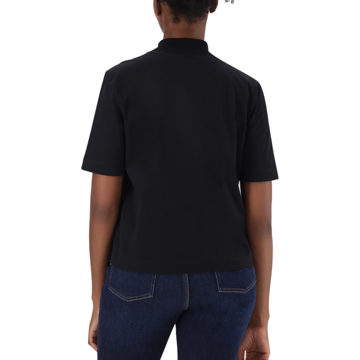 KELLY BLACK HIGH NECK T-SHIRT