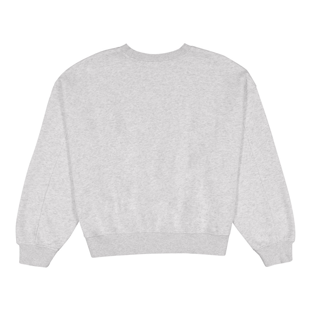 CLARA GREY MELANGE OVERSIZED CREW NECK SWEAT