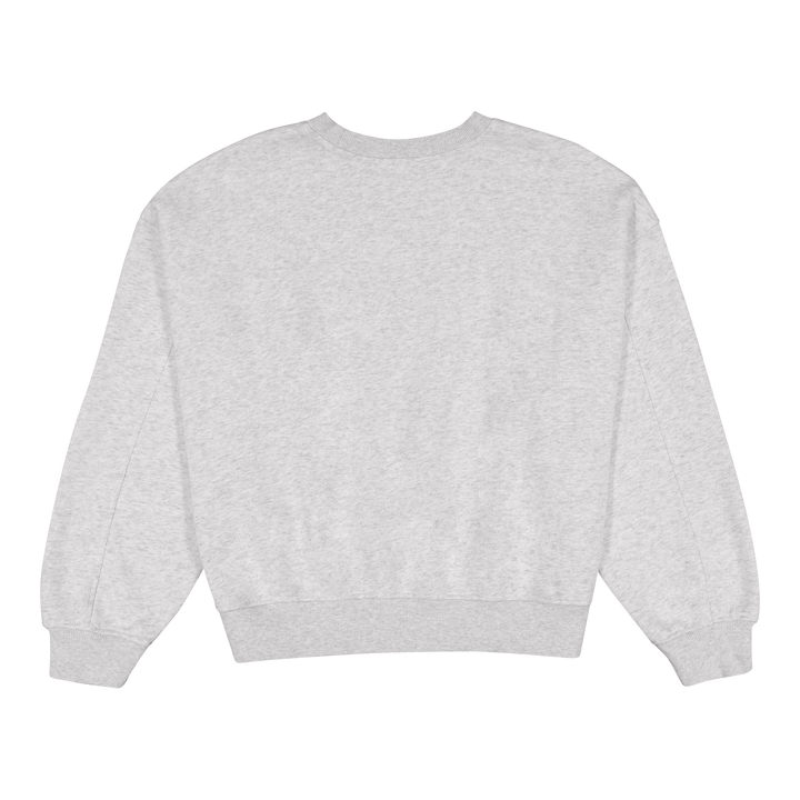 CLARA GREY MELANGE OVERSIZED CREW NECK SWEAT