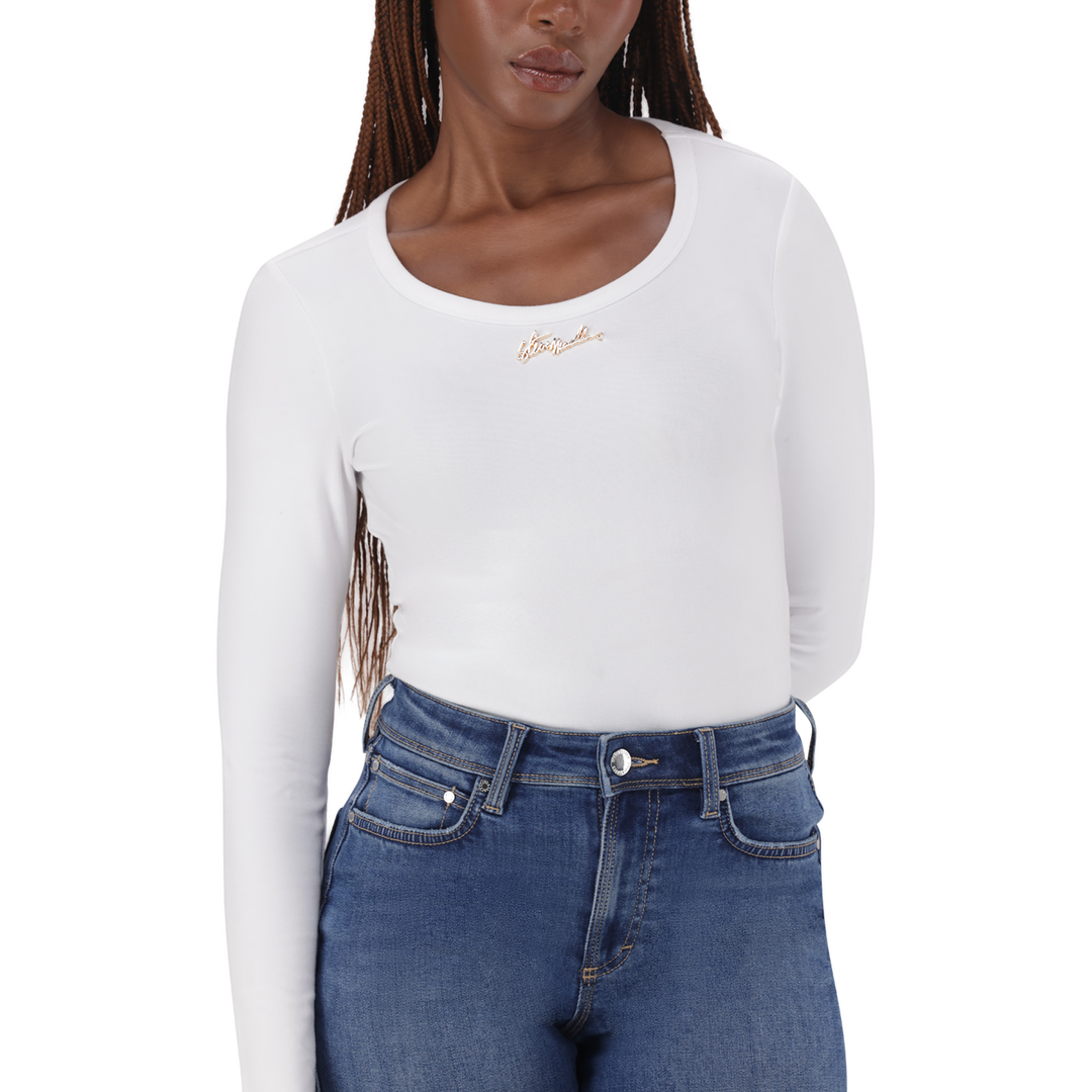 BILLY WHITE LONG SLEEVE BODYSUIT